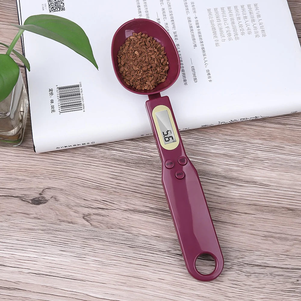 500g/0.1g LCD Digital Kitchen Measuring Spoon Eco-Friendly Plastic Baking Scale Mini Weighing Spoon for Cooking & Baking