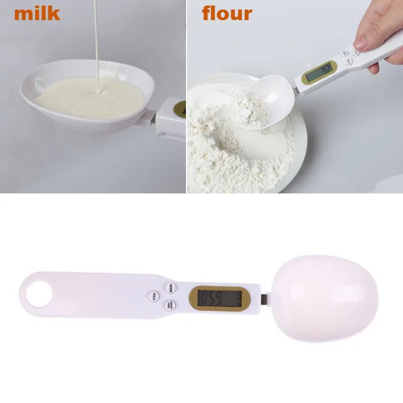 500g/0.1g LCD Digital Kitchen Measuring Spoon Eco-Friendly Plastic Baking Scale Mini Weighing Spoon for Cooking & Baking