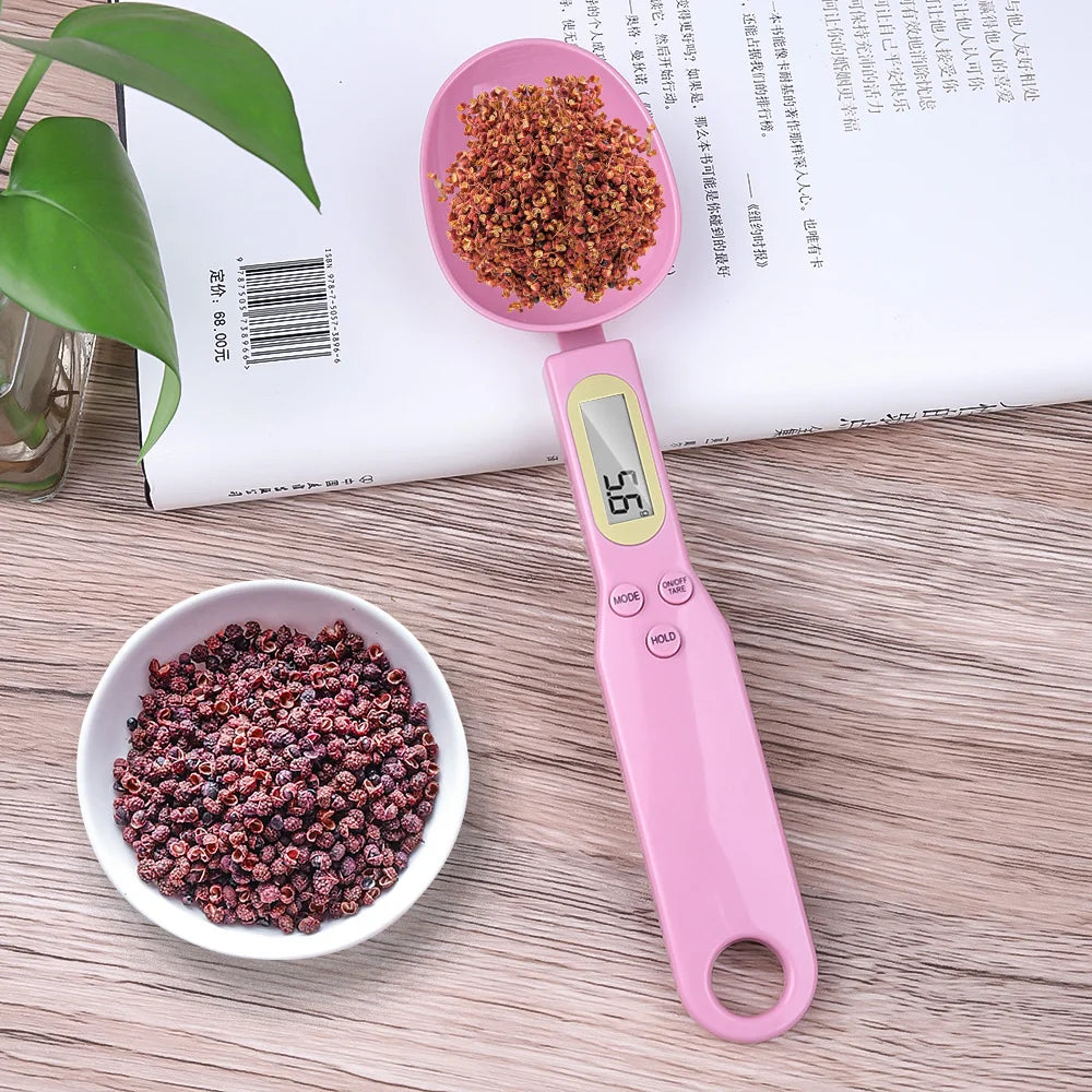 500g/0.1g LCD Digital Kitchen Measuring Spoon Eco-Friendly Plastic Baking Scale Mini Weighing Spoon for Cooking & Baking