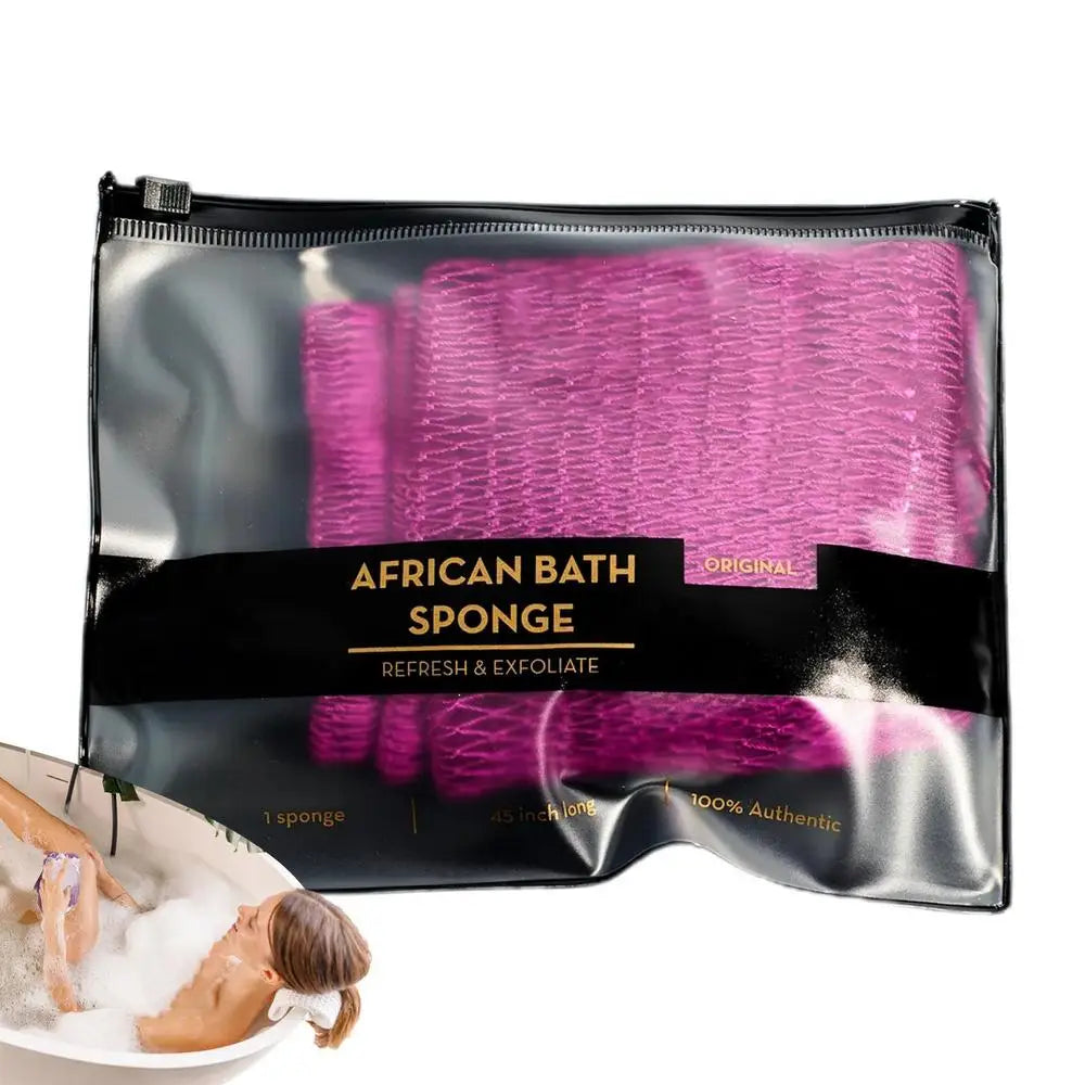 African Net Cloth Reusable Net Sponge Body Exfoliator Reusable Bath Sponge Washcloth African Scrubbing Long Net Rag Shower