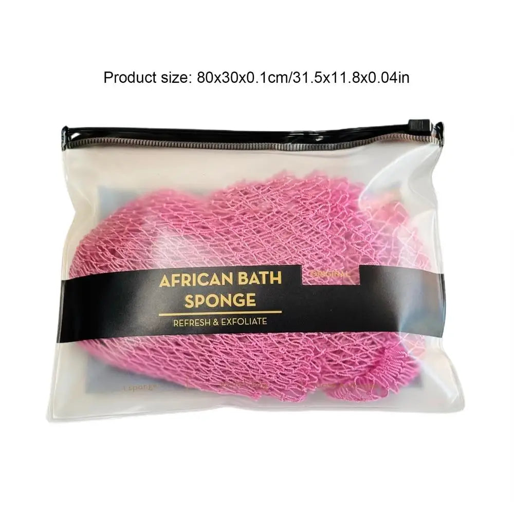 African Net Cloth Reusable Net Sponge Body Exfoliator Reusable Bath Sponge Washcloth African Scrubbing Long Net Rag Shower
