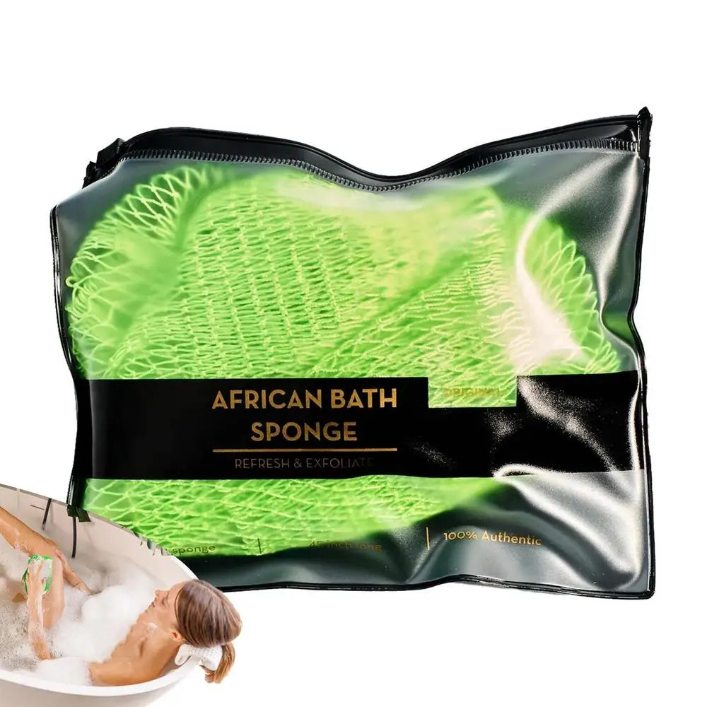 African Net Cloth Reusable Net Sponge Body Exfoliator Reusable Bath Sponge Washcloth African Scrubbing Long Net Rag Shower