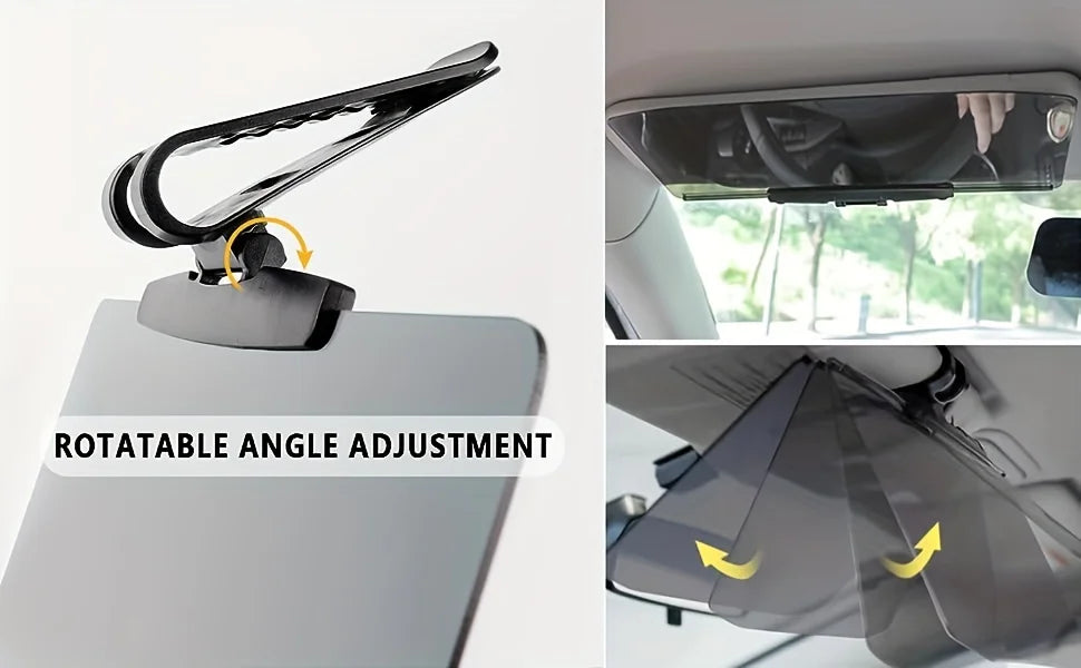 Adjustable Universal Car Sun Visor Anti-Glare Foldable for Cars Trucks SUVs Minivans Driving Safety Enhancer