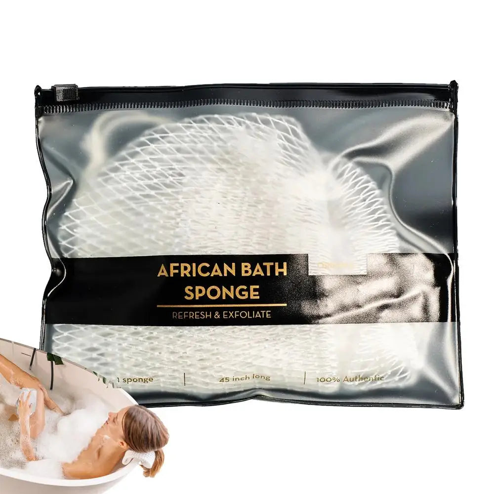 African Net Cloth Reusable Net Sponge Body Exfoliator Reusable Bath Sponge Washcloth African Scrubbing Long Net Rag Shower