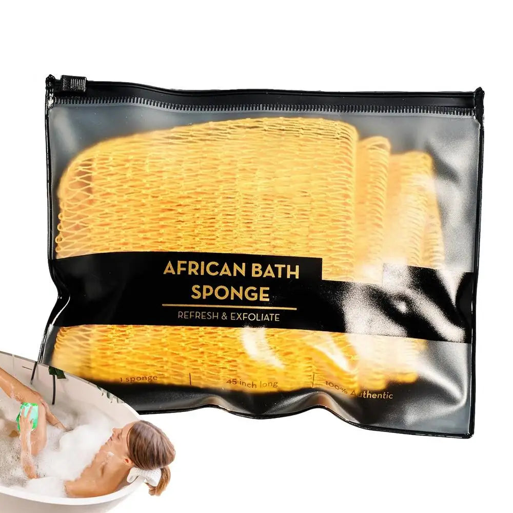 African Net Cloth Reusable Net Sponge Body Exfoliator Reusable Bath Sponge Washcloth African Scrubbing Long Net Rag Shower