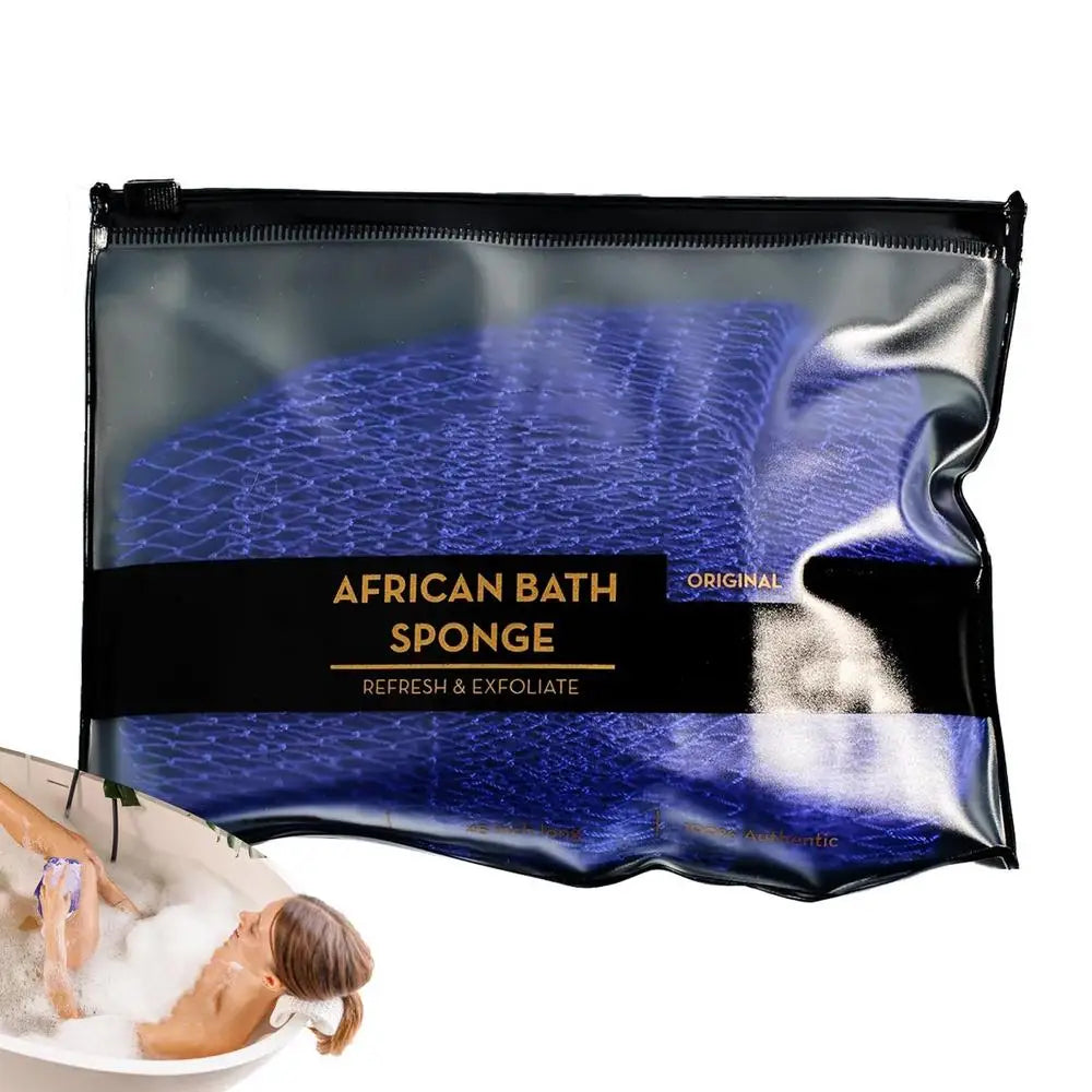 African Net Cloth Reusable Net Sponge Body Exfoliator Reusable Bath Sponge Washcloth African Scrubbing Long Net Rag Shower